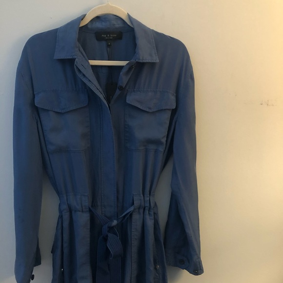 NWT Rag & Bone Henri Tie-Front Silk Jumpsuit - Picture 4 of 7